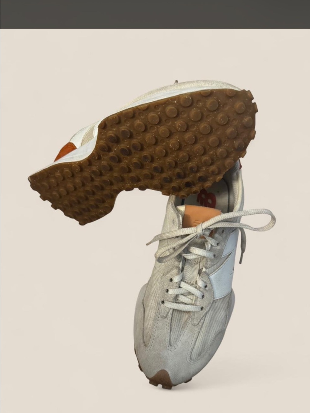 New Balance White and Brown Women's Sneakers - Picture 4 of 4